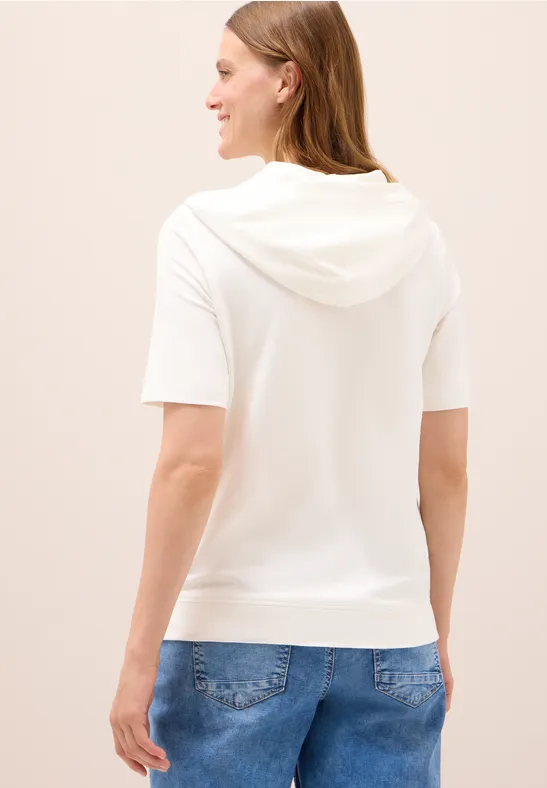 Hoodie met tekst vanilla white