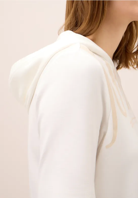 Hoodie met tekst vanilla white