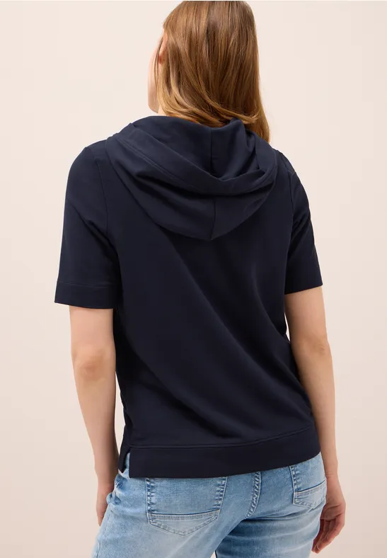 Hoodie met tekst urban dark blue