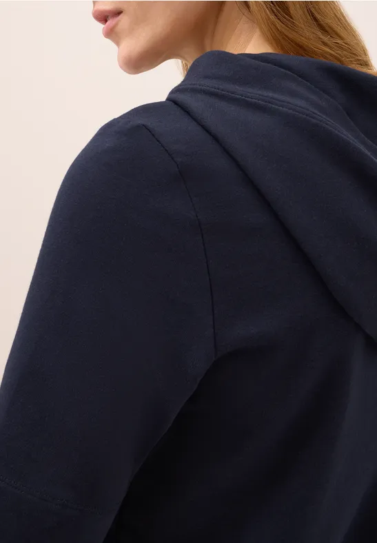 Hoodie met tekst urban dark blue