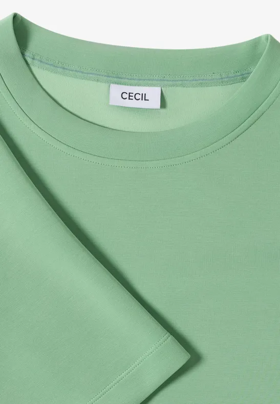 Softes Cupro Touch T-Shirt fennel green