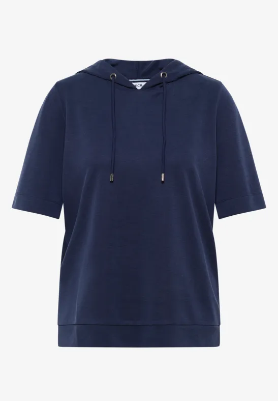 Piquée Hoodie Shirt urban dark blue