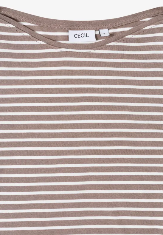 T-shirt à rayures cocoa taupe