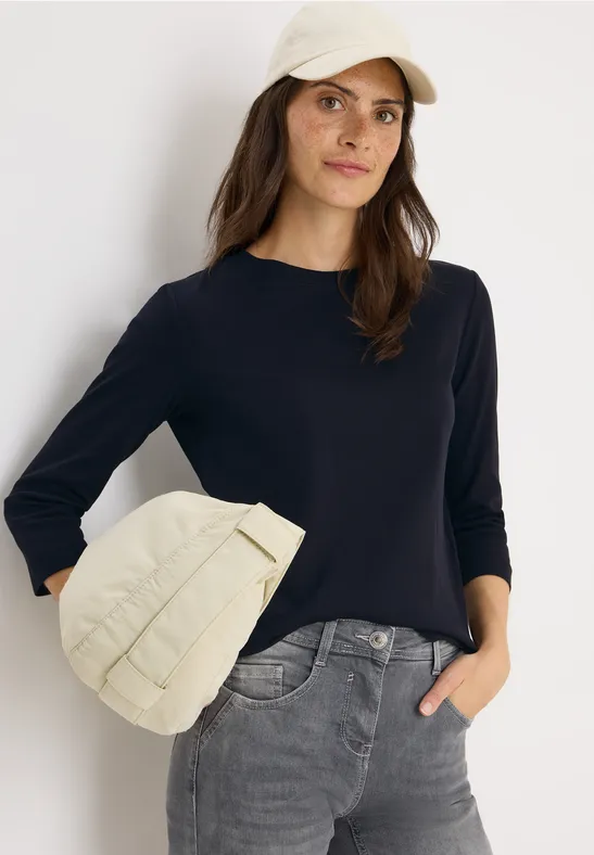 Shirt met geribde structuur urban dark blue