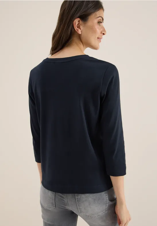 Shirt met geribde structuur urban dark blue