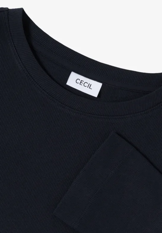 Shirt met geribde structuur urban dark blue