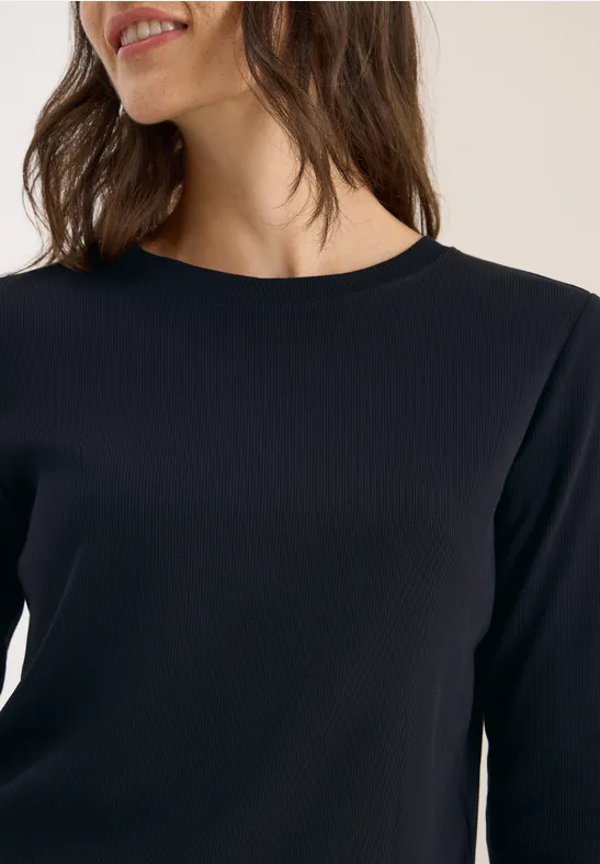 Shirt met geribde structuur urban dark blue