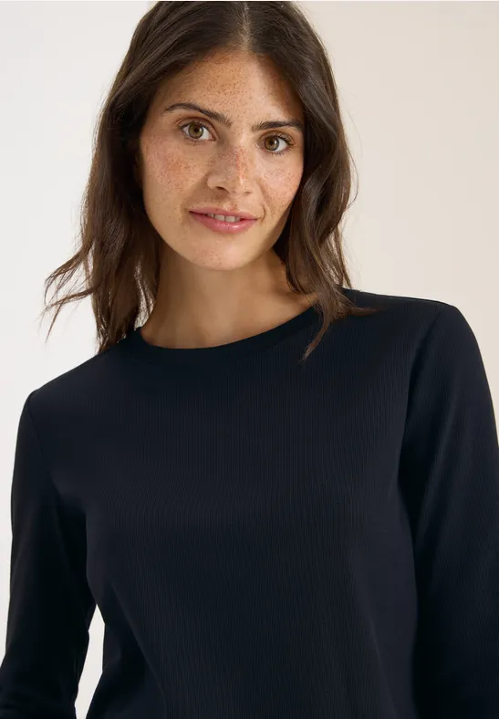 Shirt met geribde structuur urban dark blue