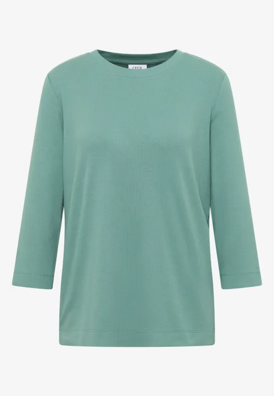 Shirt mit Rippstruktur jewel green