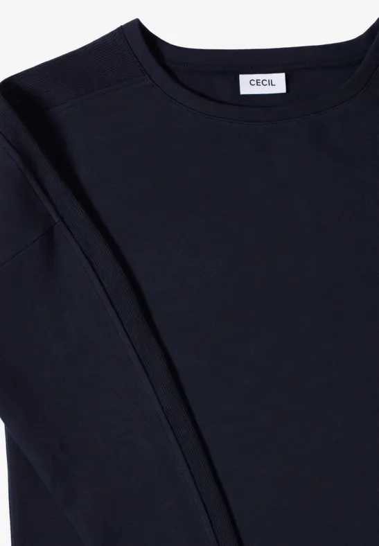 T-shirt à rayures côtelées urban dark blue