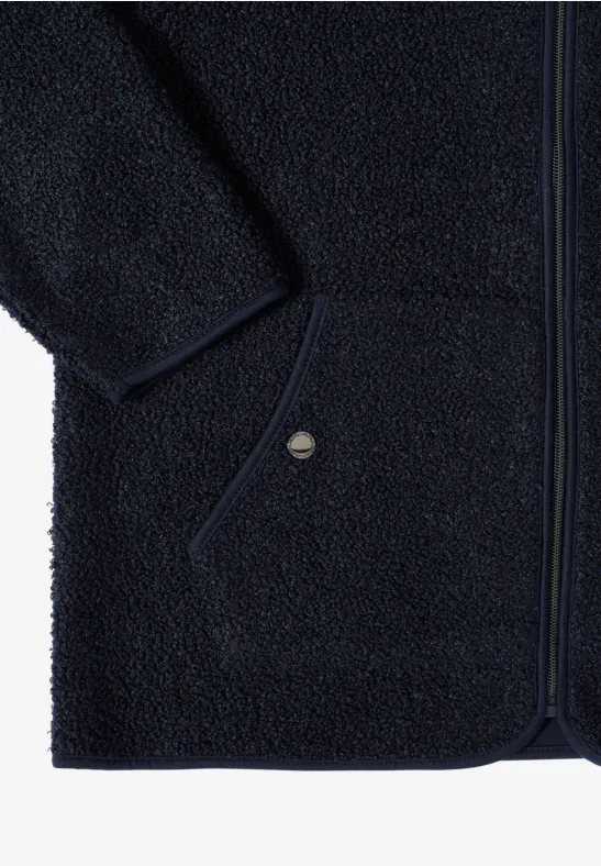 Zacht jack met rits urban dark blue