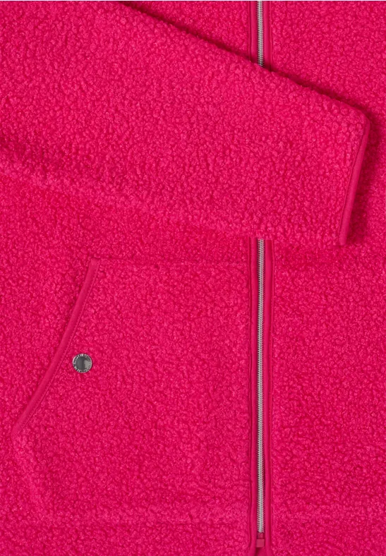 Softe Jacke mit Zipper beetroot pink