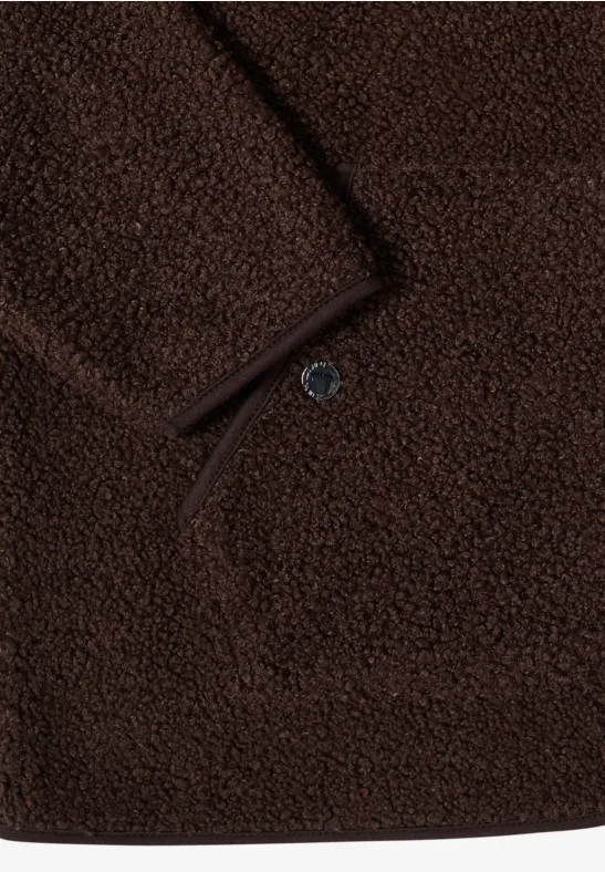 Softe Jacke mit Zipper macchiato brown