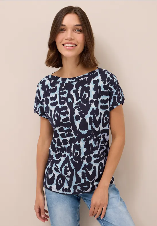 Gemustertes T-Shirt urban dark blue