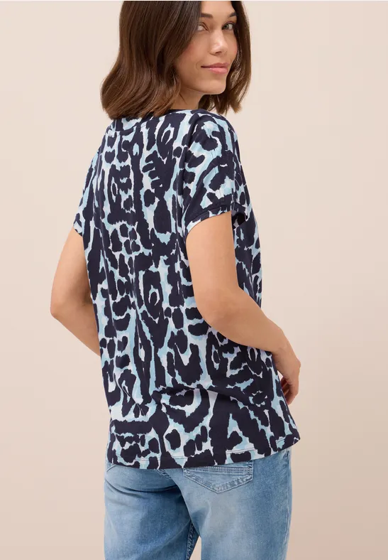 Gemustertes T-Shirt urban dark blue