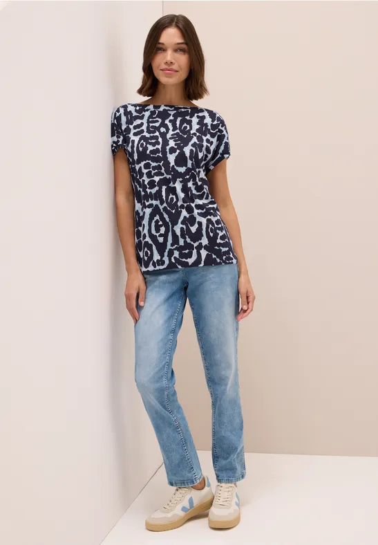 Gemustertes T-Shirt urban dark blue