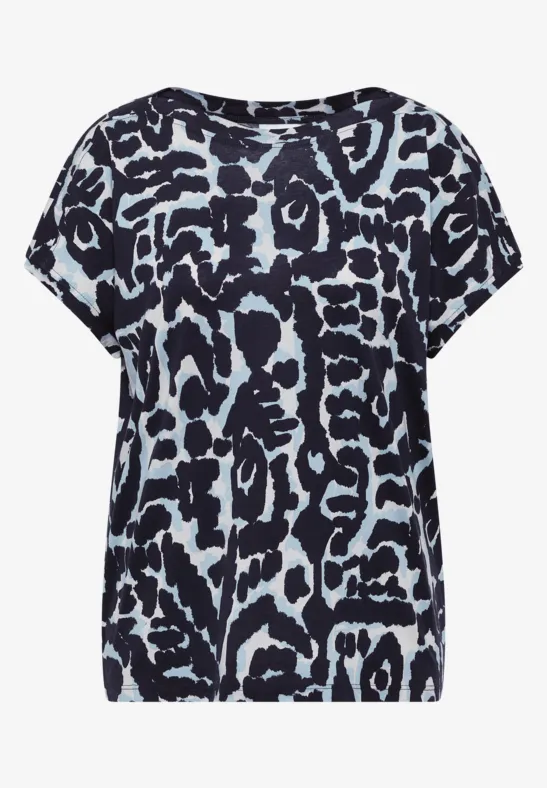 Gemustertes T-Shirt urban dark blue