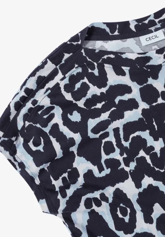 Gemustertes T-Shirt urban dark blue