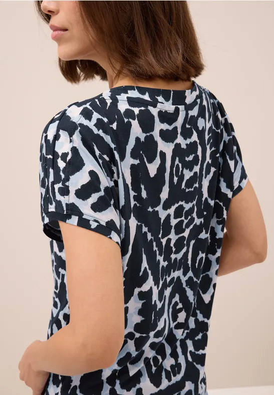 Gemustertes T-Shirt urban dark blue