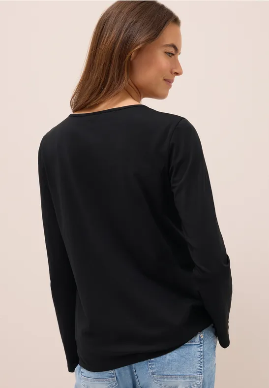 Shirt im Tunika-Look Black