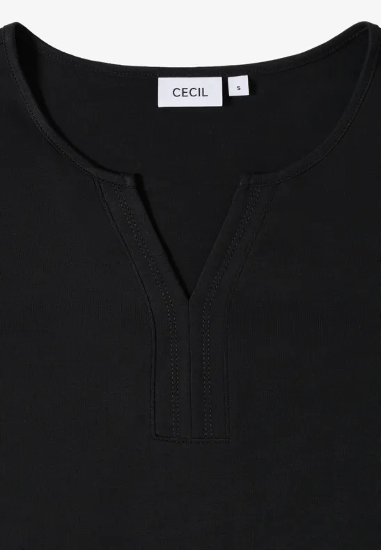 Shirt im Tunika-Look Black
