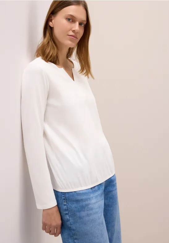 T-shirt au look tunique vanilla white