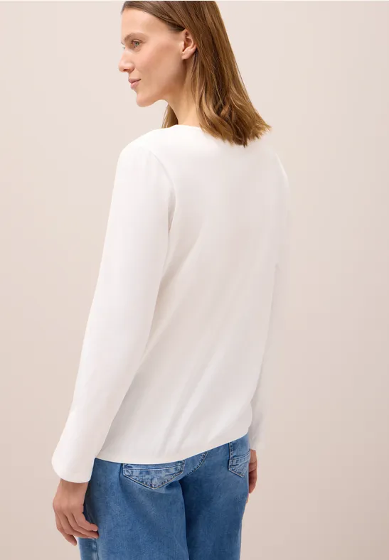 T-shirt au look tunique vanilla white