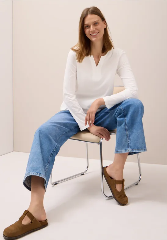 T-shirt au look tunique vanilla white