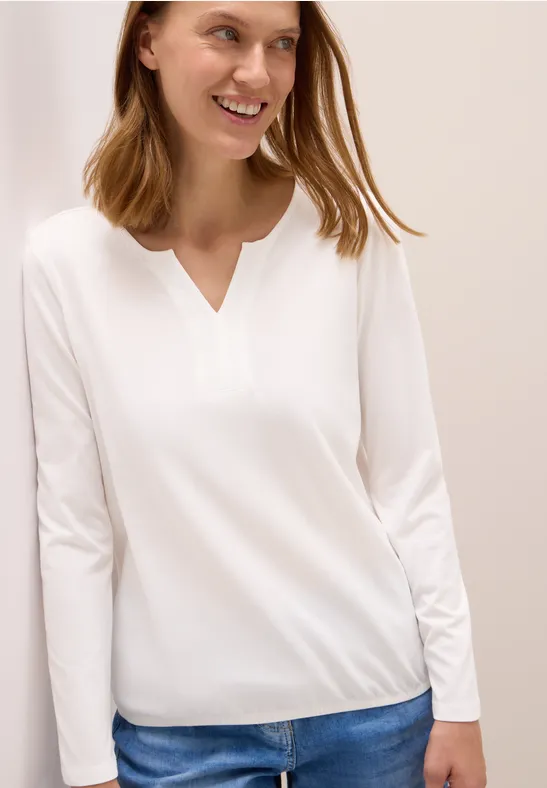 T-shirt au look tunique vanilla white