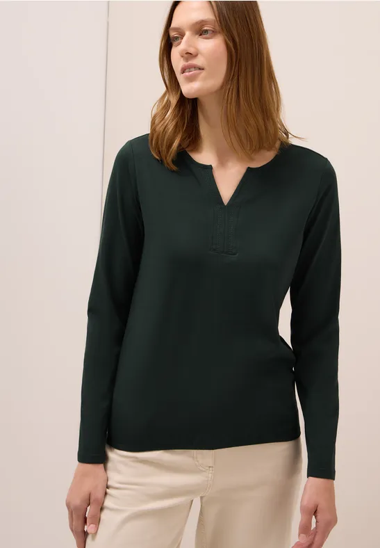 T-shirt au look tunique ink green