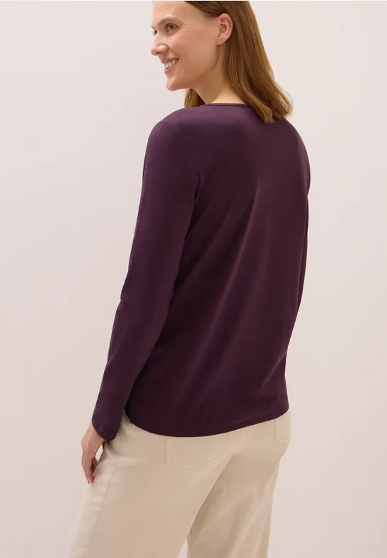 T-shirt au look tunique eggplant red