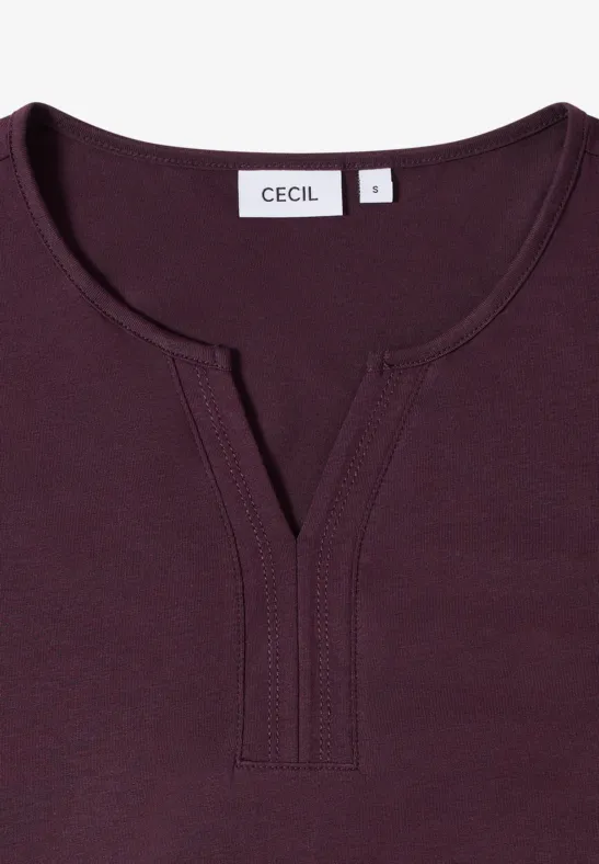 T-shirt au look tunique eggplant red