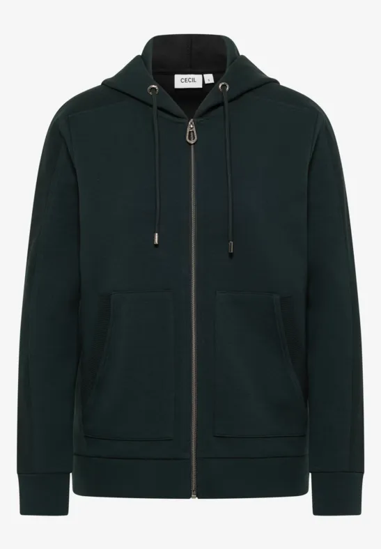 Jacke mit Rippstreifen ink green