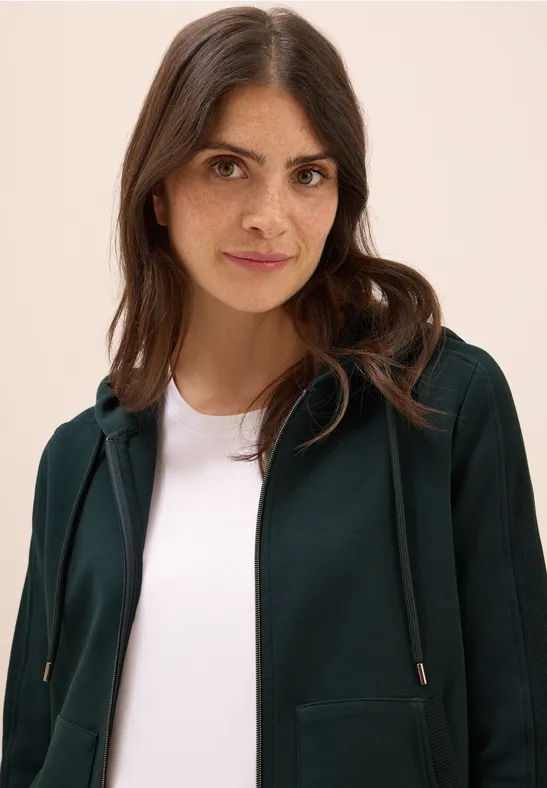 Jacke mit Rippstreifen ink green