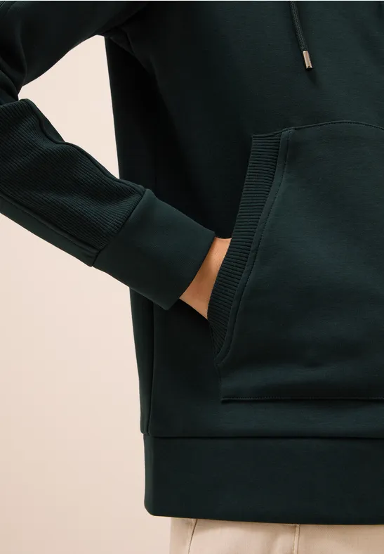 Jacke mit Rippstreifen ink green