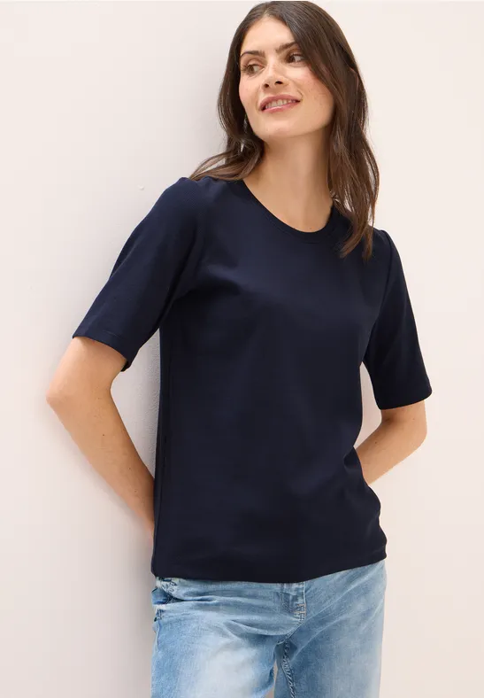 Basic Ripp T-Shirt urban dark blue