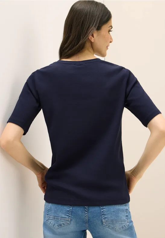 Basic Ripp T-Shirt urban dark blue