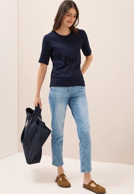 Basic Ripp T-Shirt urban dark blue