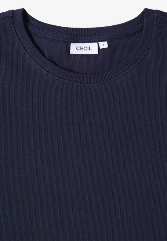 Basic Ripp T-Shirt urban dark blue