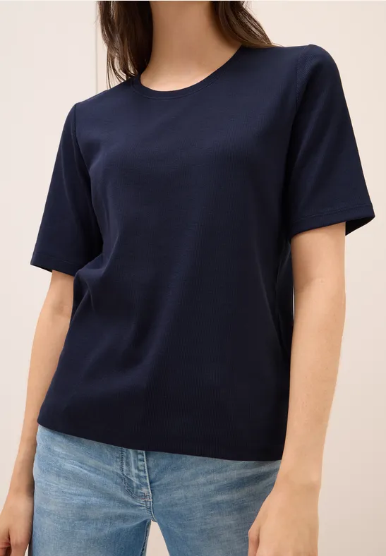 Basic Ripp T-Shirt urban dark blue