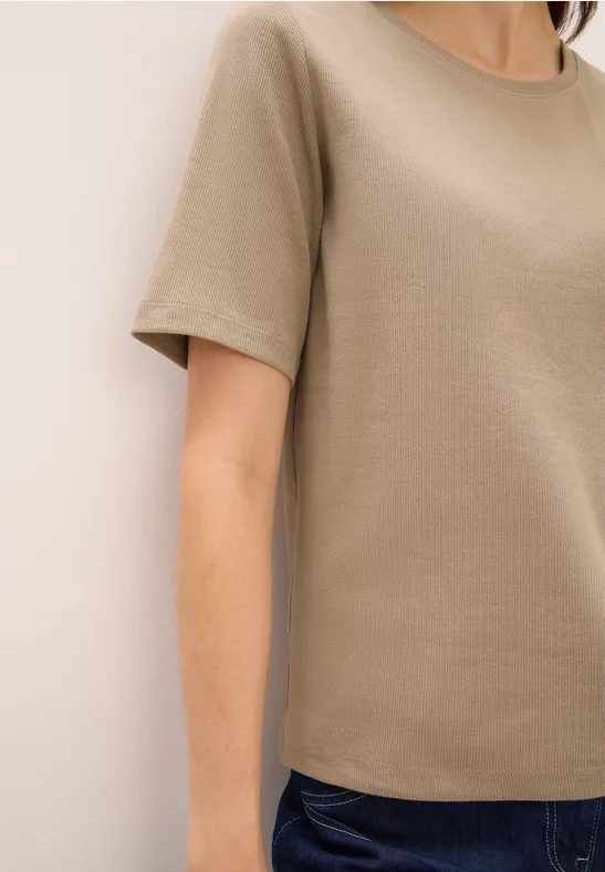 Basic Ripp T-Shirt natural taupe