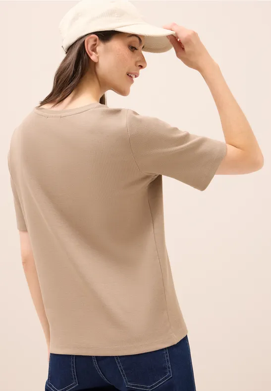 Basic Ripp T-Shirt natural taupe