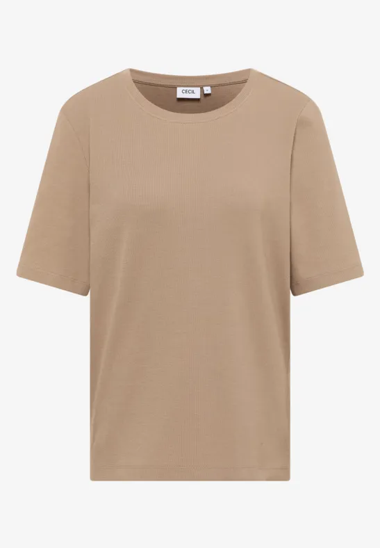Basic Ripp T-Shirt natural taupe