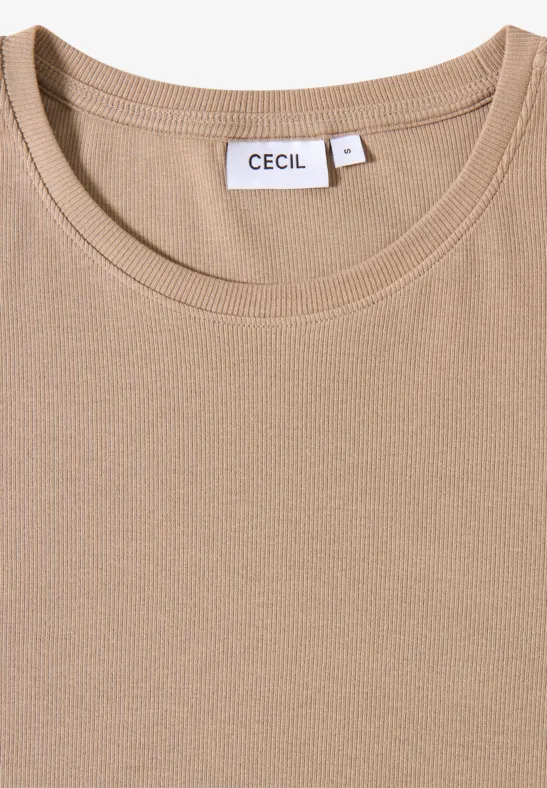 Basic Ripp T-Shirt natural taupe