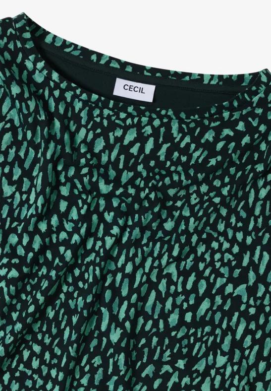 Shirt mit Rippstruktur ink green