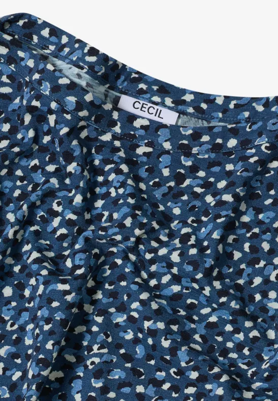 Gemustertes Langarmshirt urban dark blue
