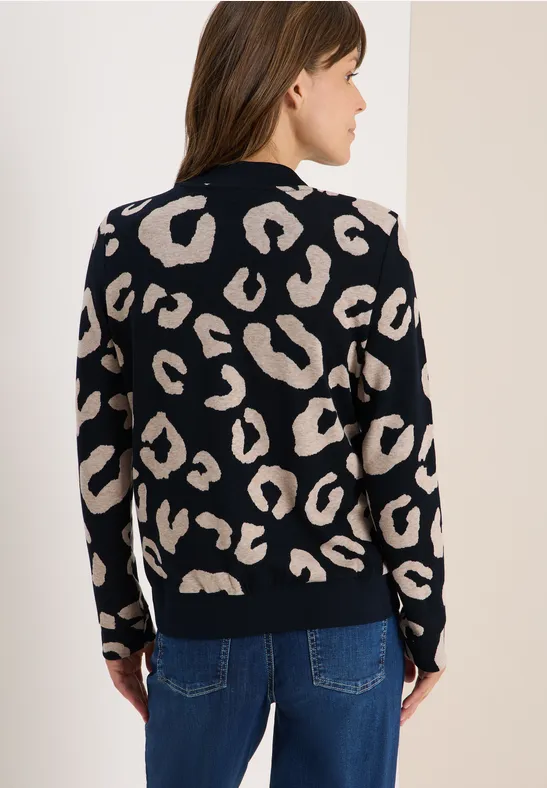 Melange Jacquard Blouson urban dark blue