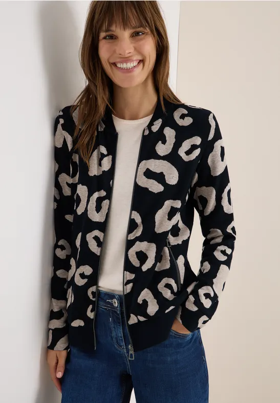 Melange Jacquard Blouson urban dark blue