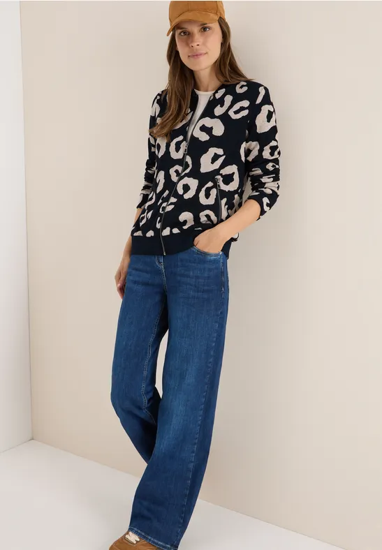 Melange Jacquard Blouson urban dark blue