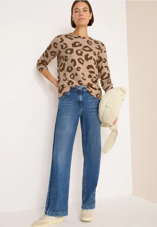 Kuscheliges Leo Shirt sandalwood beige melange